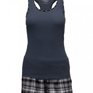 Dkny Plaid Town Boxed Tank/Boxer/Eyemask Pyjama