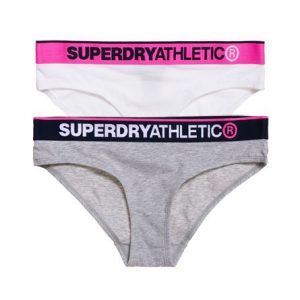 Superdry Athletic Pikkuhousut 2 Kpl Pakkaus Harmaa