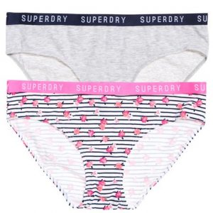 Superdry College Pikkuhousut 2 Kpl / Pakkaus Harmaa