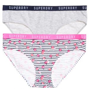 Superdry College Pikkuhousut 2 Kpl / Pakkaus Harmaa