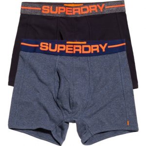 Superdry Sport Bokserit 2 Kpl Pakkaus Laivastonsininen