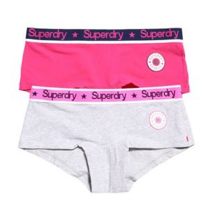 Superdry Star Sport Bokserit 2 Kpl Pakkaus Harmaa