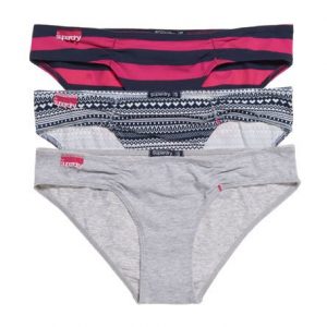 Superdry Super Standard Pikkuhousut 3 Kpl Pakkaus Harmaa